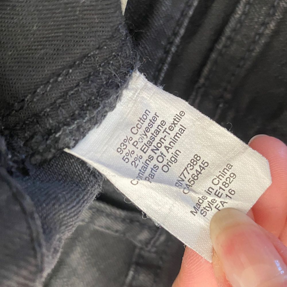 MADEWELL | 9" High Riser Skinny Skinny Jean Black Lunar Women’s 28 Tall - Picture 12 of 14